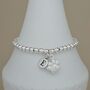 Personalised Beaded Bracelet With Paw Print Charm, thumbnail 2 of 5