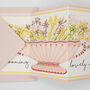 'Blooming Lovely' Three Panel Fold Out Card, thumbnail 3 of 4