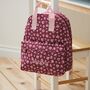 Personalised Berry Ditsy Print Mini Backpack With Grab Handle, thumbnail 1 of 5