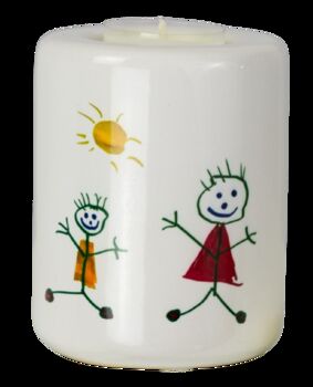 Mummy's Candle Holder With Child's Drawing, 3 of 5
