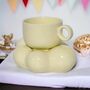 Pink And Yellow Marshmallow Cup And Cloud Saucer, thumbnail 6 of 9