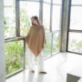 Camel Beige 100% Cashmere Button Poncho Gift Boxed, thumbnail 4 of 10