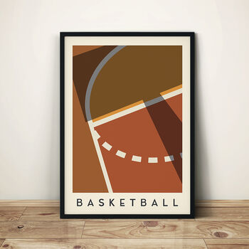 Basketball Minimalist Sports Poster, 3 of 4