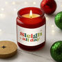 Gingerbread Scented Christmas Candle | 'Sleigh All Day' | Red | Seasonal Winter Home Décor, thumbnail 1 of 2