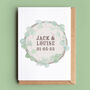 Personalised 'Tree Slice' Wedding Or Engagement Card, thumbnail 1 of 2