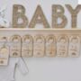Personalised Wooden Milestone Baby Hangers, thumbnail 2 of 3