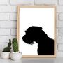 Custom Dog Silhouette Pet Portrait Gift, thumbnail 4 of 4