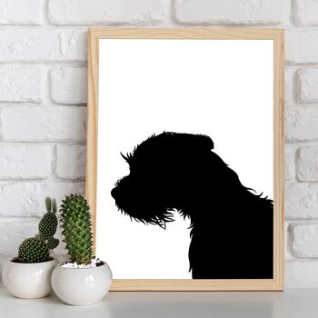 Custom Dog Silhouette Pet Portrait Gift, 4 of 4