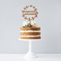 Personalised Floral Couples Wooden Cake Topper, thumbnail 6 of 7