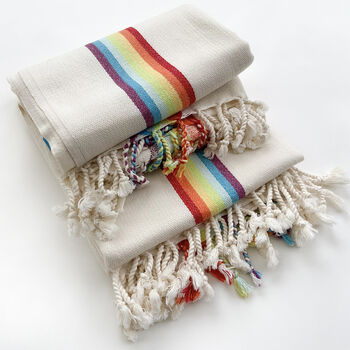 Personalised Soft Cotton Towel And Carrier Strap, 2nd Anniversary Gift, 2 of 12