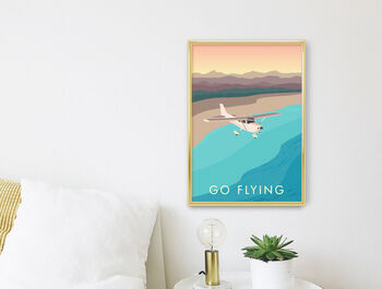 Go Flying Travel Poster Art Print, 3 of 8