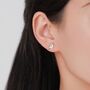 Sterling Silver Tiny Goldfinch Bird Stud Earrings, thumbnail 7 of 12