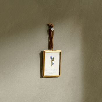 Personalised In Memory Forget Me Not Mini Hanging Frame, 3 of 4