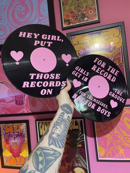 Girls Groove Upcycled 12' Lp Vinyl Record Decor, 6 of 8