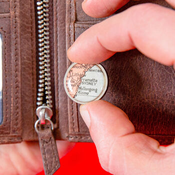 Personalised Vintage Map Token For Him, 2 of 12