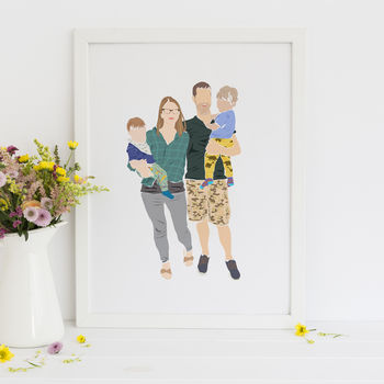 Father Child Custom Portrait Illustration, 2 of 4