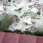Elegant Cranes Wallpaper In Powder, thumbnail 2 of 3