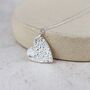 Sterling Silver Textured Double Heart Pendant, thumbnail 2 of 3