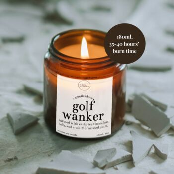 Golf Wanker Candle With Matches, Father's Day Gift, 2 of 11
