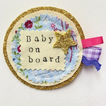 Personalised Baby On Board Badge Pin, 2 of 2