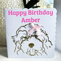 Personalised Golden Dog Birthday Card, thumbnail 2 of 4