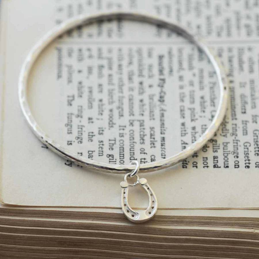 horseshoe bangle by heather scott jewellery