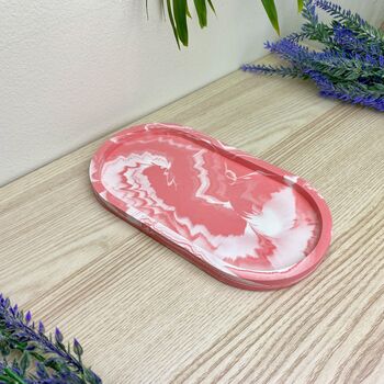 Pink Oval Trinket Tray Dish, 2 of 5