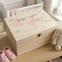 Personalised Pink Garland New Baby Keepsake Box, thumbnail 1 of 10