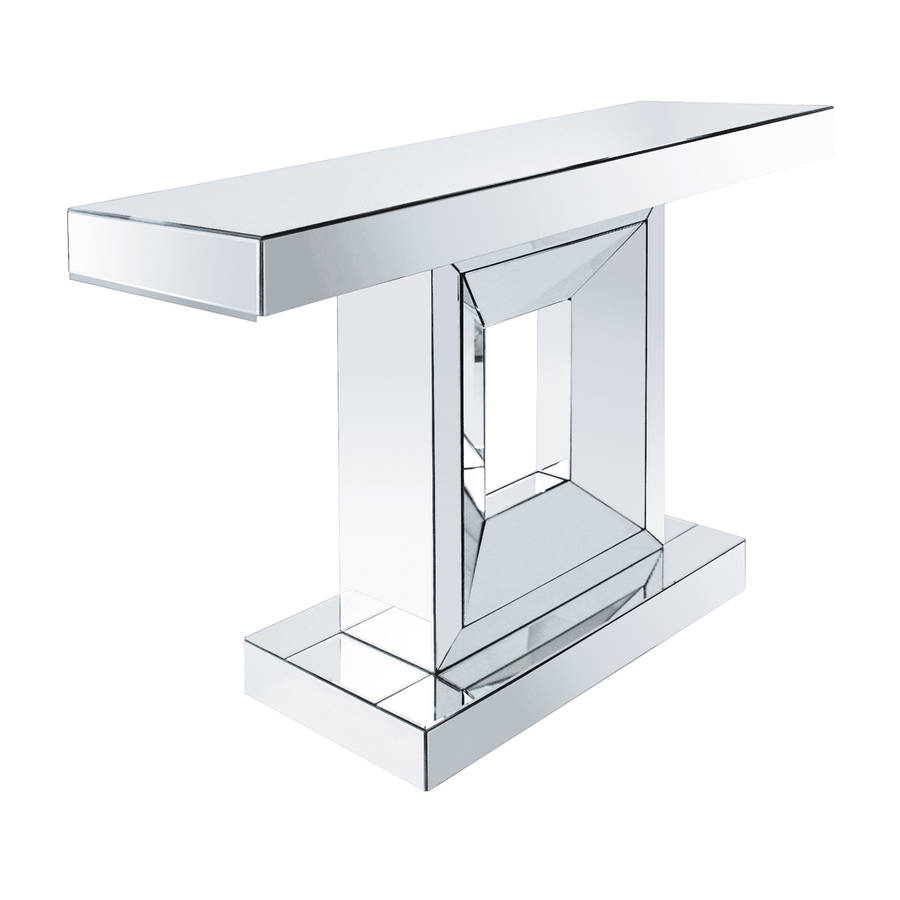 Angular Mirrored Console Table By Out There Interiors Angular Mirrored Console Table