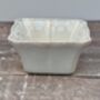 Cream Square Ramekin With Leaf Detail, thumbnail 2 of 3