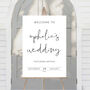 Brides Wedding Welcome Sign Featuring The Groom, thumbnail 3 of 3