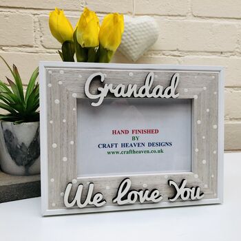 Personalised Grandad Photo Frame Birthday Script, 3 of 4