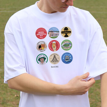 Cricket Beer Mats Oversized T Shirt, 5 of 11