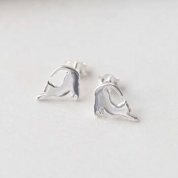 Sterling Silver Kitten Stud Earrings, 4 of 5