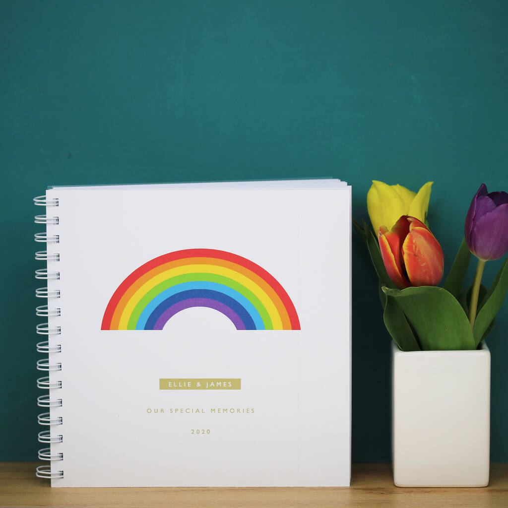 Personalised Rainbow Memory Album Or Scrapbook, 1 of 5