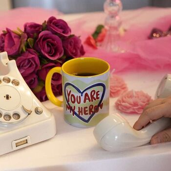 You Are My Hero Valentine Mug – Heartfelt Romantic Gift, 5 of 8