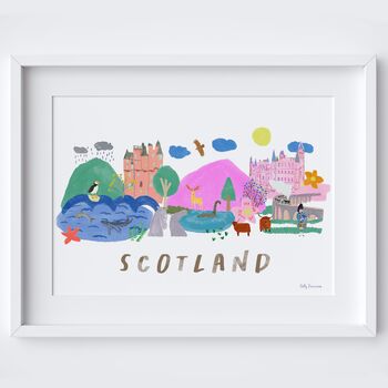 Scottish Skyline Landmarks Of Scotland Travel Print, 2 of 3