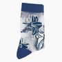 Sheer Pop Socks Ankle Highs Lily Floral Navy Blue, thumbnail 3 of 3