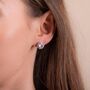 925 Sterling Silver Round Rose Quartz Stud Earrings, thumbnail 1 of 3