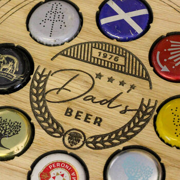 Personalised Dad's Beer Coaster Gift For Father's Day, 2 of 4