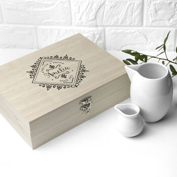 Time For A Break! Personalised Filled Wooden Tea Box, 2 of 9