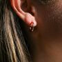 Manhattan Gold Plated Hoop Earrings, thumbnail 2 of 4