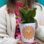 Personalised Retro Celestial Sun Plant Pot, thumbnail 2 of 5