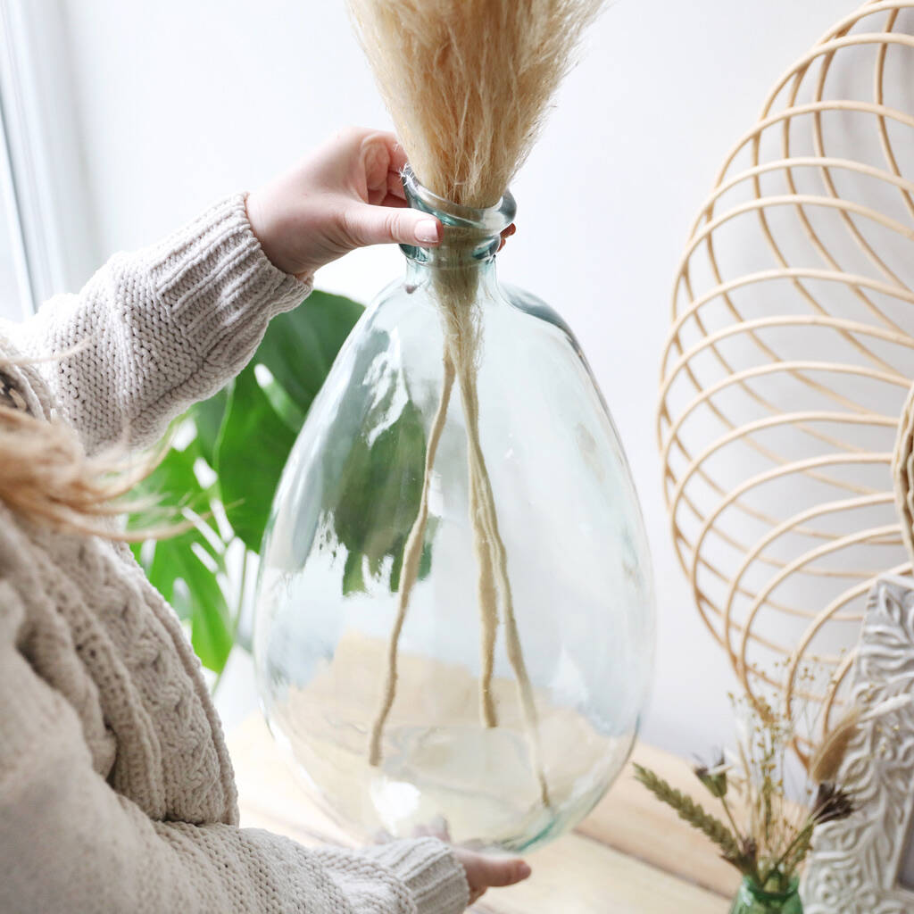 Garden Trading Tall Recycled Glass Bubble Vase, H48 Cm By Lisa Angel