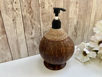 Natural Coconut Shell Soap And Lotion Dispenser, 5 of 11