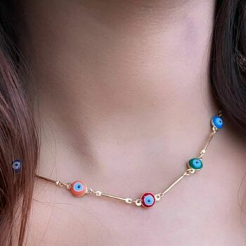 Evil Eye Protection Dainty Turkish Choker Necklace, 11 of 11