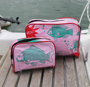 Recycled Wash Bag In Fuchsia Pink, 2 of 5