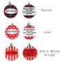 Personalised Pet ID Tags With Tartan, Hearts Or Stripes, thumbnail 2 of 2