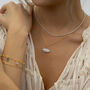 Moonstone Cloud Paperclip Necklace, thumbnail 4 of 8
