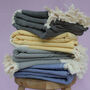 Personalised Chevron Cotton Blanket, Sustainable Gift, thumbnail 6 of 10